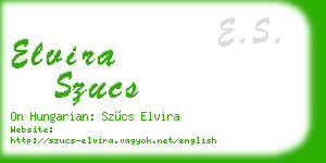 elvira szucs business card